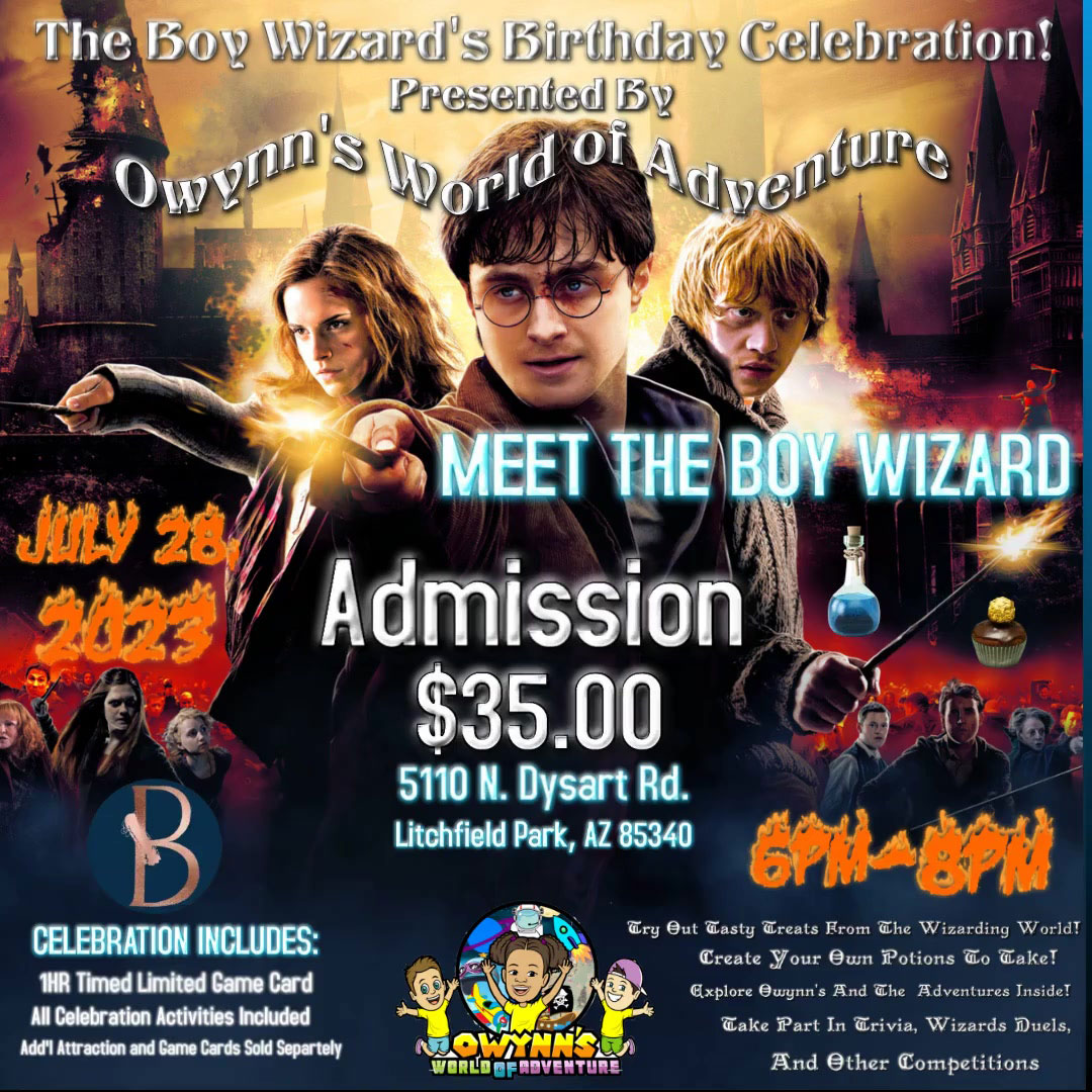 The Boy Wizards Birthday Celebration at Owynn's World of Adventure