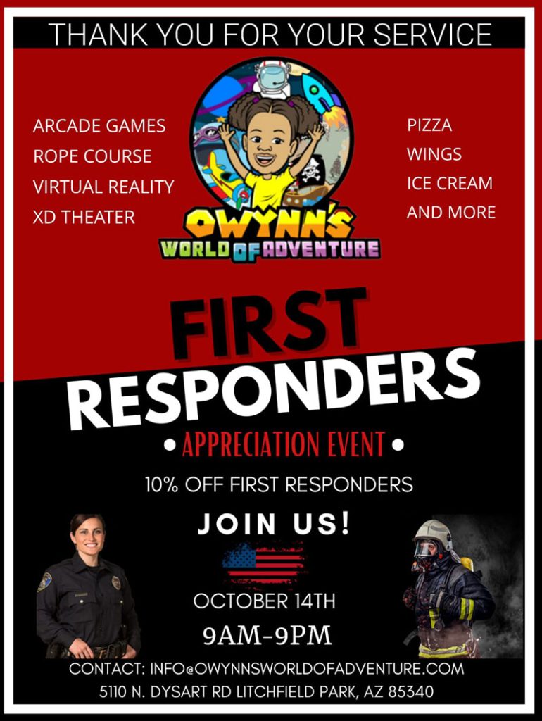 First Responders Appreciation Event Owynn's World of Adventure
